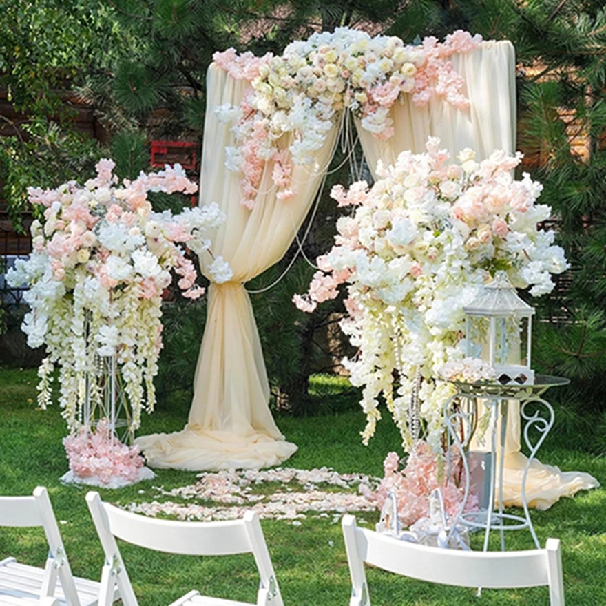 

10Pcs 180CM Artificial Sakura Flowers Vine Wedding Garden Roses Festival Arch Homes Livinng Rooms Party Decor Bridal Silk Plants