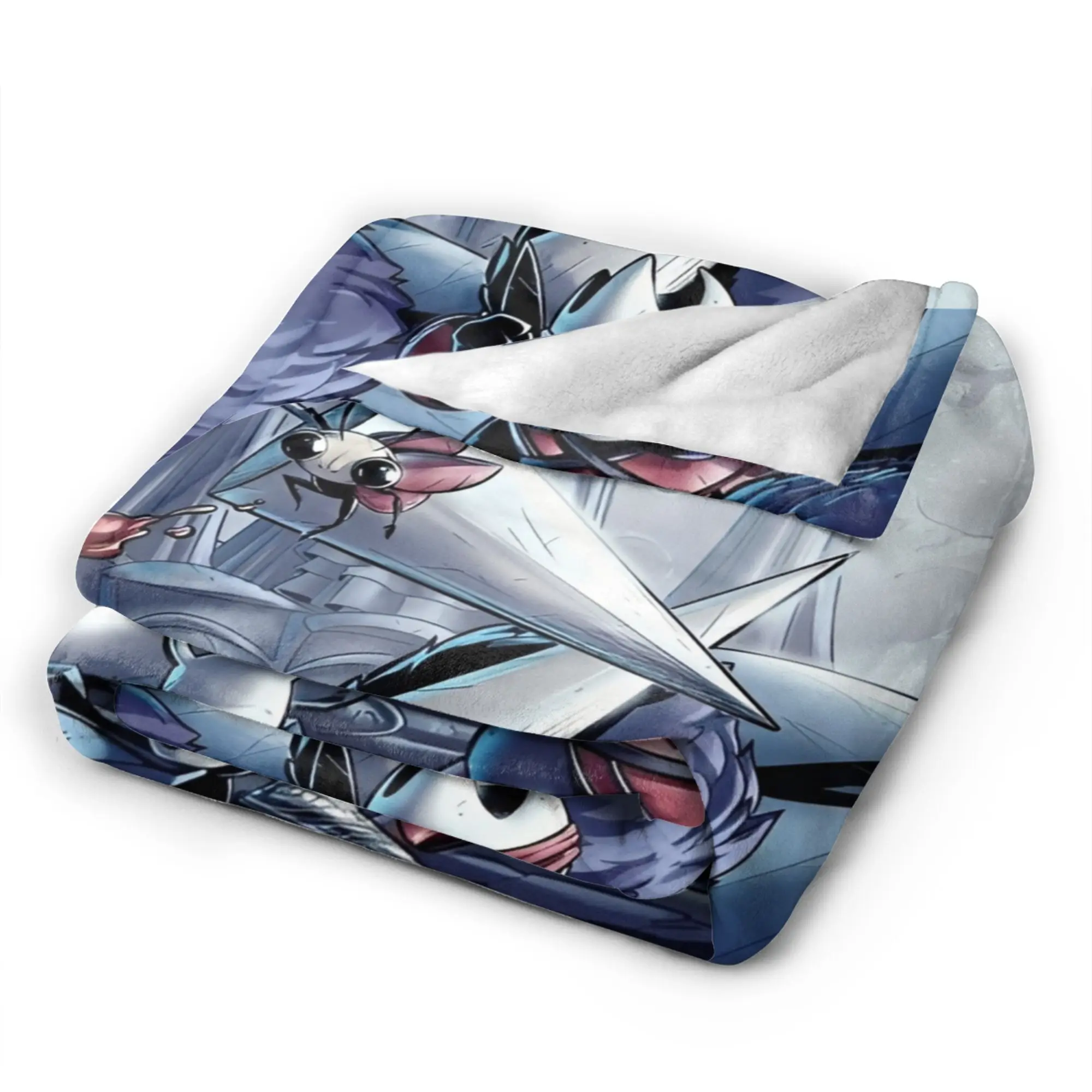 بطانية ألعاب مضحكة من Hollow Knight من الفلانيل للاسترخاء وخفيفة الوزن ورقيقة لمفرش سرير الفراش