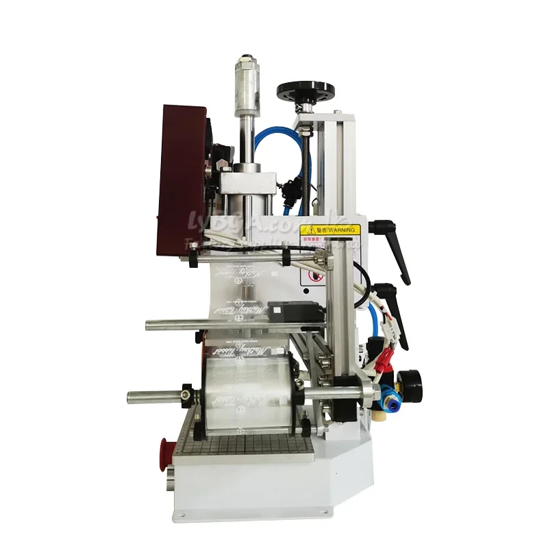 HT02 Automatic Label Heat Automatic Heat Transfer Hot Stamping Machine Tongue Heat Transfer Branding Leather Wood