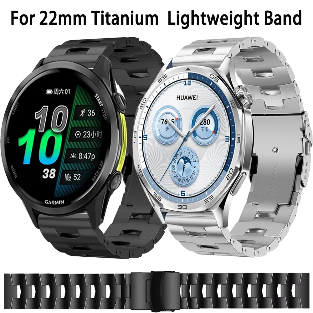 

Титановый ремешок 22 мм для Huawei Watch 5 4 GT6 GT6 Pro GT5-4 46 мм, легкий браслет-браслет Garmin Forerunner 970 965 570 47 мм