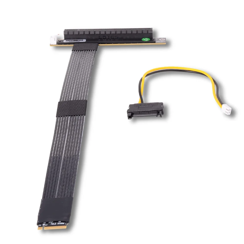 ADT-Link SSD Gen5 M.2 NGFF NVMe to PCIE x16 5.0 Graphics GPU Extension Cable M.2 M-Key SSD Jumper for GPU Mainboard M2 Extender