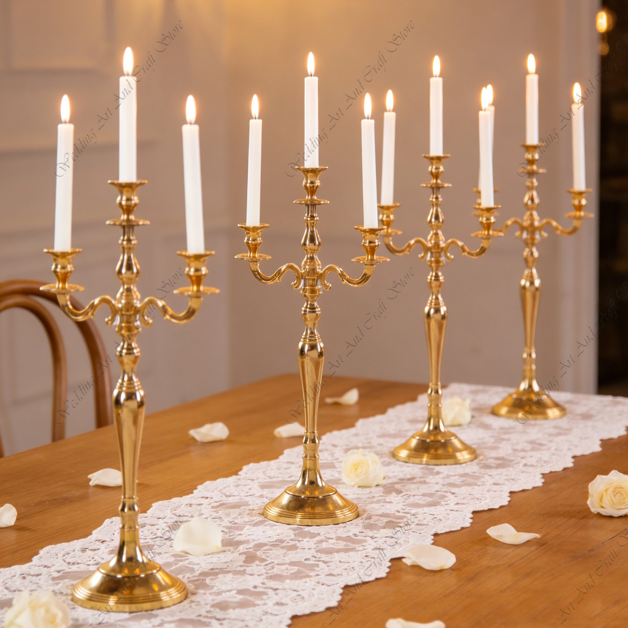 

10pcs f30 3/5 Arms 70-100cm Wedding Decorative Candlesticks Candle Holder Golden Road Lead Wedding Arch Decor Backdrop ivy717