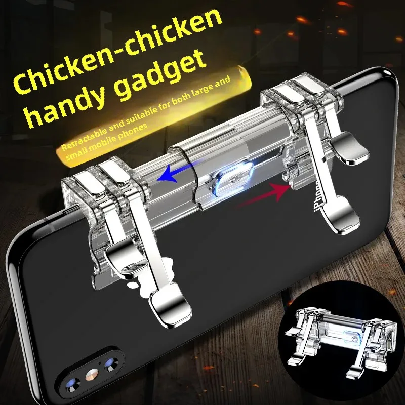 New Six-Finger Chicken Eating Game Controller K8 Metal Button Physical Assistance K9 Mobile Universal Factory Direct Sales