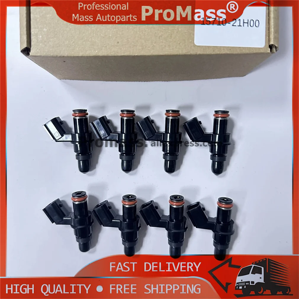 

8PCS Black Motorcycle Injector Assy 15710-21H00 for SUZUKI GSX-R1000 2007 2008 K7 New