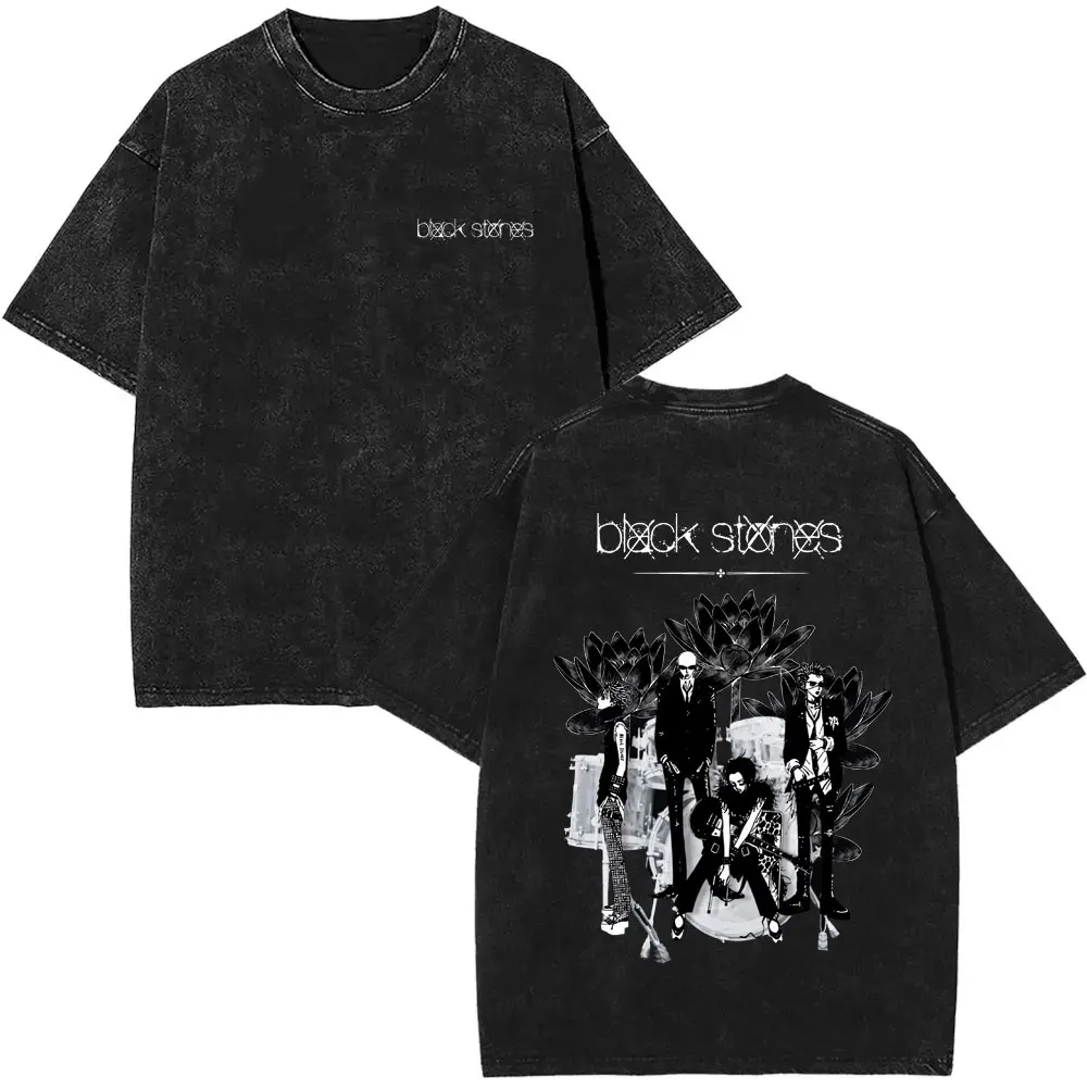 

Anime Nana Osaki Vintage Washed T-shirts Grunge Black Stones Y2k Streetwear Men Women 90s Cartoon Oversized Short Sleeve T Shirt
