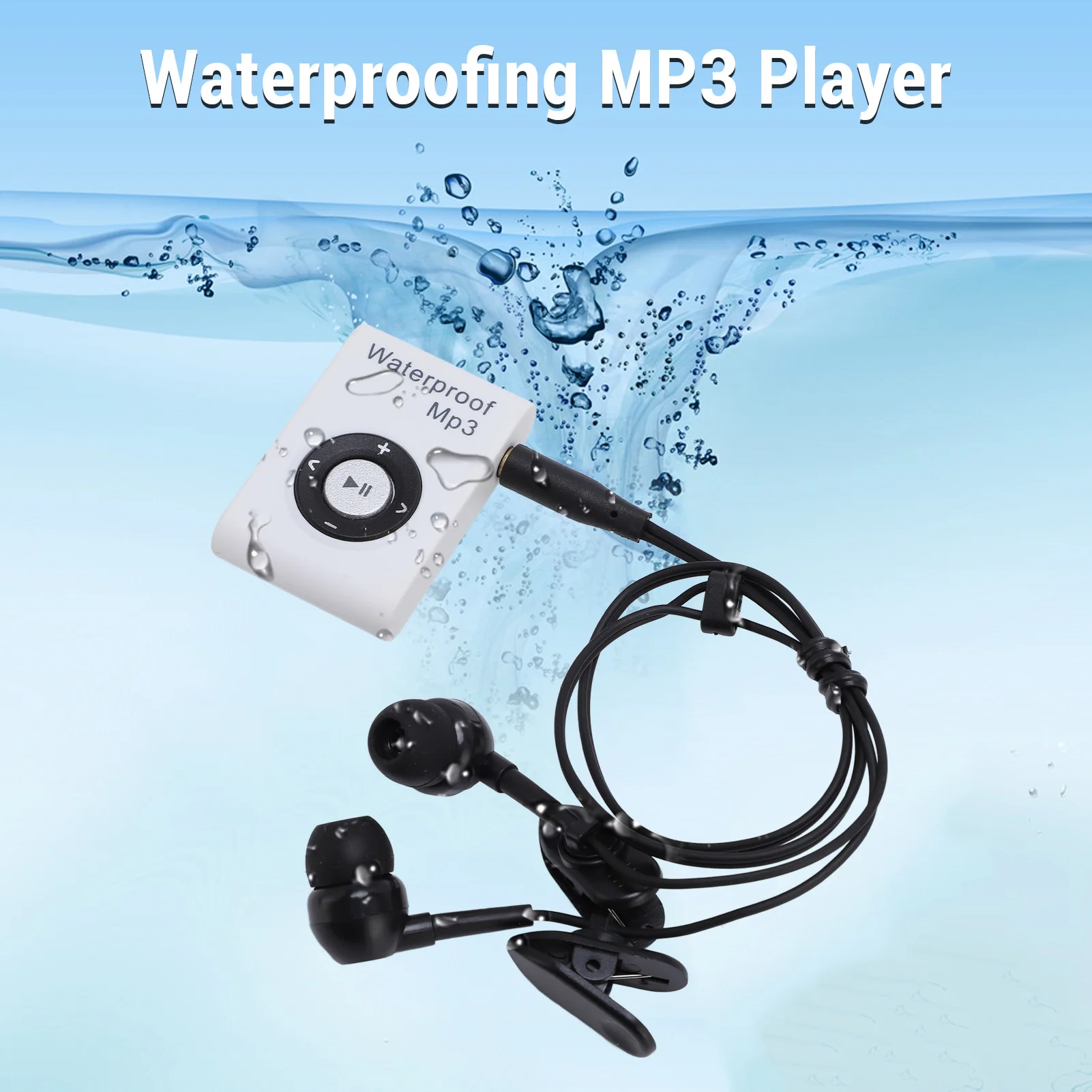

Swimming MP3 Player 8GB Memory Multifunctional Portable Underwater Music Player Headphone for Surfing Running Skiing Kayaking