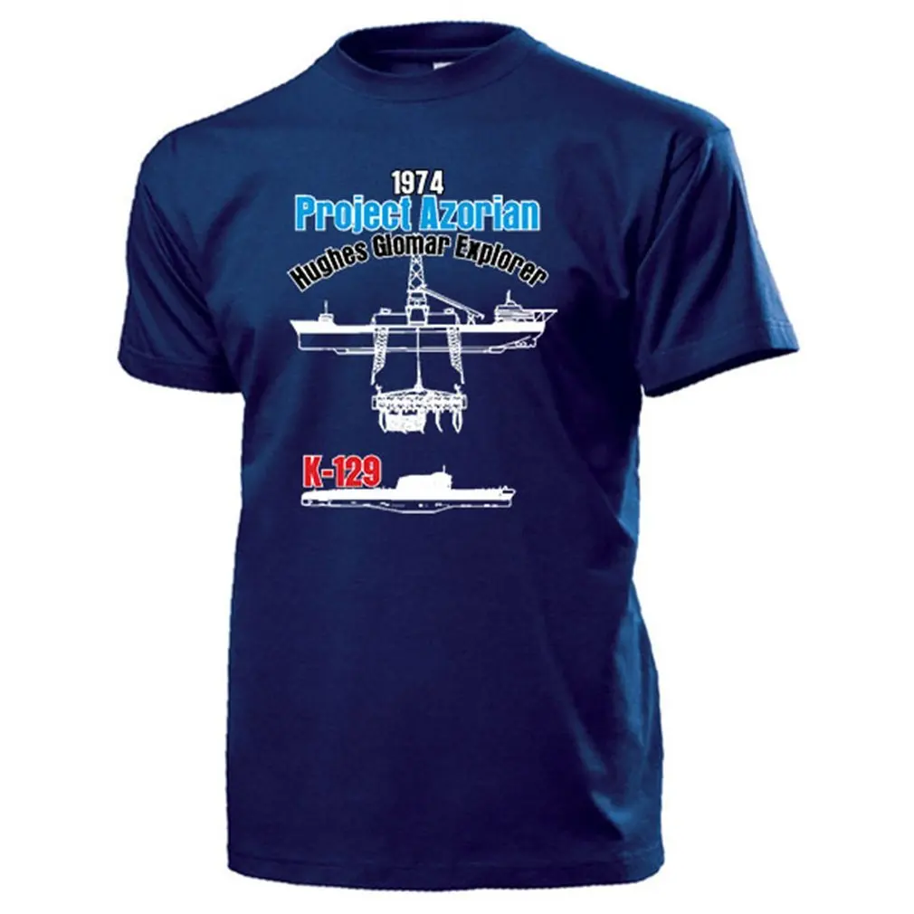 Project Azorian 1974 Hughes Glomar Explorer CIA Soviet recovery ship claw Anime Graphic T-shirts for Men Clothing Women Tees Y2K