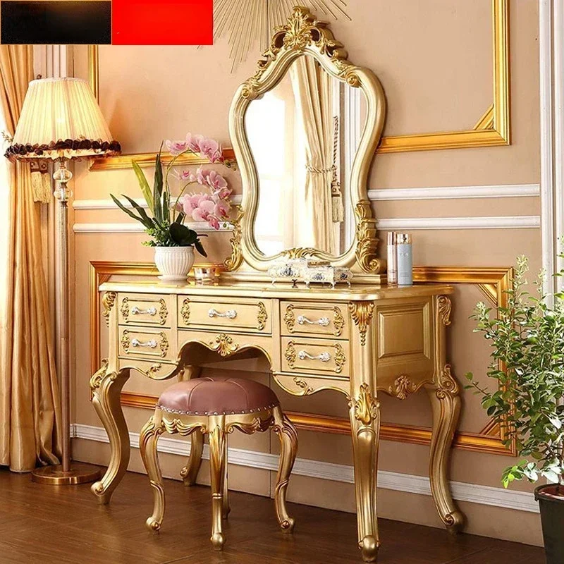 Dresser Solid Wood Makeup Table Master Bedroom Princess Dressing Mirror Small Apartment Mini Dresser