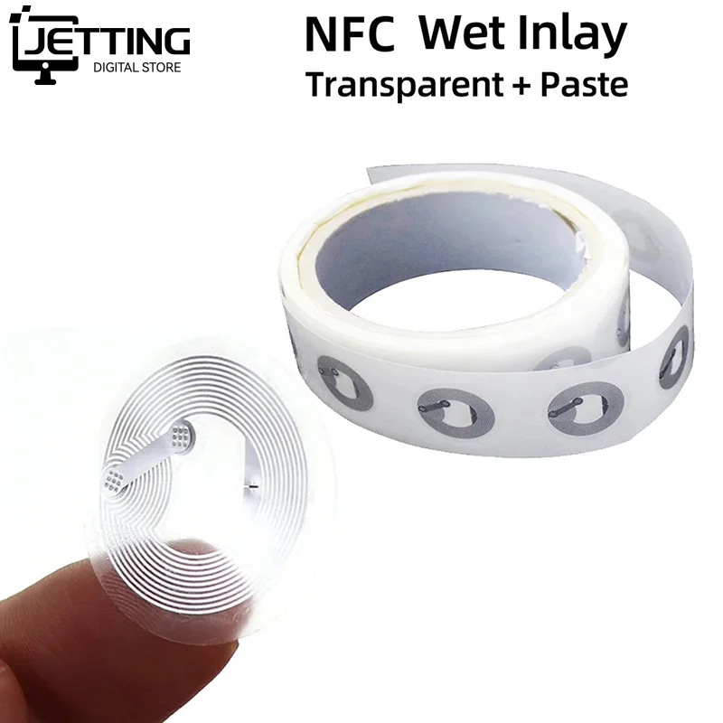 10pcs Ntag213 Ntag215 NFC Tag Sticker 13.56MHz ISO14443A Label Phone Available RFID Adhesive Label