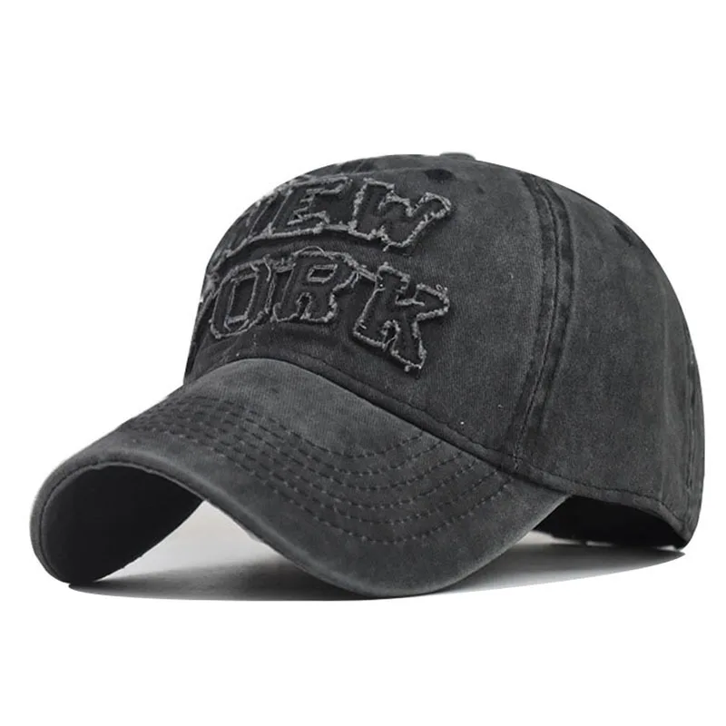 

New NEW YORK Letter Embroidered Baseball Cap Vintage Pure Cotton Non Fading Outdoor Dad Cap