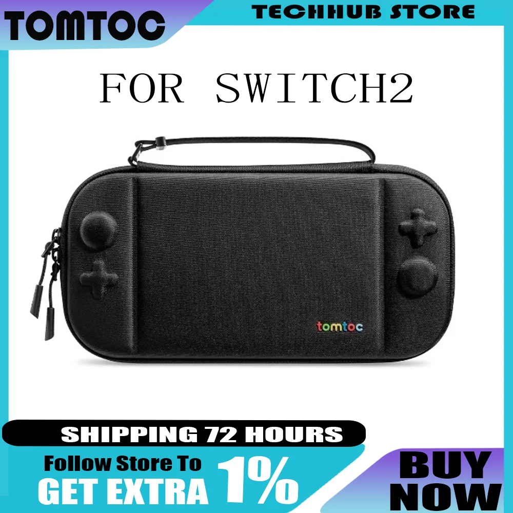 Tomtoc Carrying Case for Switch 2 (2025) 7.9 Inch, Protective Hard Shell Portable Switch Travel Case, Accessories for Switch 2