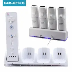 For Nintendo Wii Gamepad Battery Charger with 2pcs/4pcs Rechargeable Batteries for Wii Remote Controller Charging Dock Station