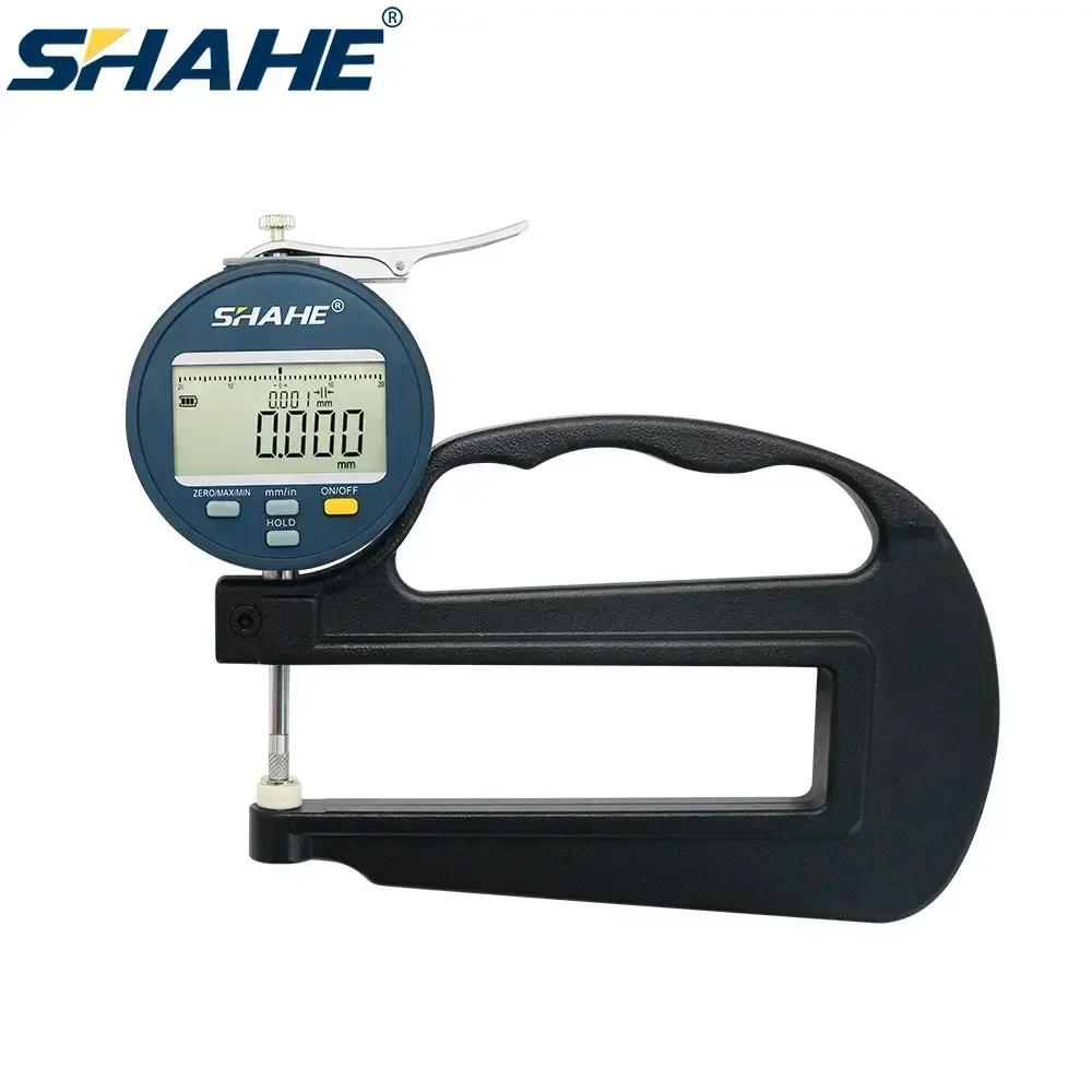 

SHAHE High Precision Digital Thickness Gauge 0.001mm/0-10mm Measuring Tools Leather Cable Film Thickness Meter