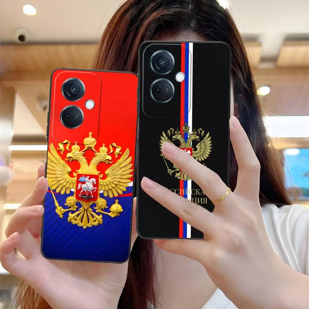 روسيا العلم المحمول قضية الهاتف الخليوي ل ممن لهم رينو 14 13 12 11 10 9 8 7 6 5 F T Pro 5G الملونة الطباعة غطاء جميلة الهاتف الذكي