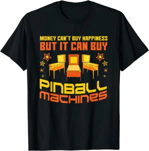 Pinball Machines Funny Vintage Arcade Game Lover Gift T-Shirt