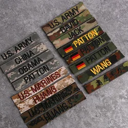 ACU Suit Logo CP Embroidery Chest Strip Desert Digital Camouflage Name Strip Custom