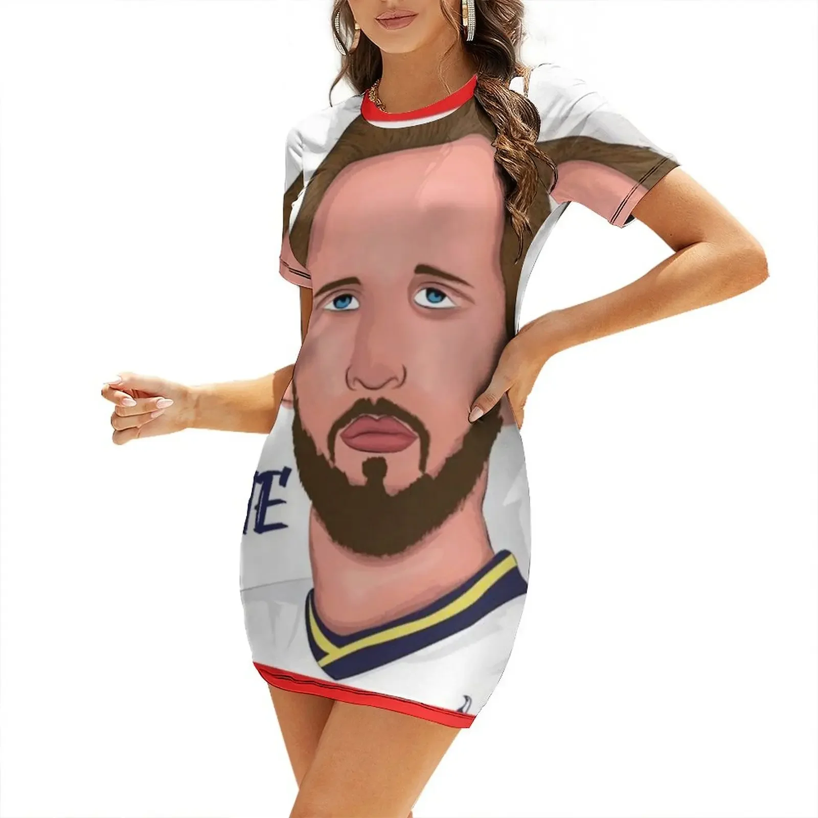 

Harry Kane Drawing - Harry Kane Essential T-Shirt Short-Sleeved Dress elegant women's dresses for wedding Dress