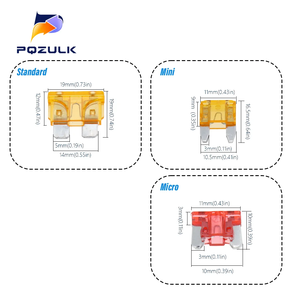 5 SZTUK Samochodowy uchwyt bezpiecznika łodzi Średni Mały Mini Samochodowy bezpiecznik 32V do płytki PCB 2A 3A 5A 7.5A 10A 15A 20A 25A 30A 35A 40A — zdjęcie 6