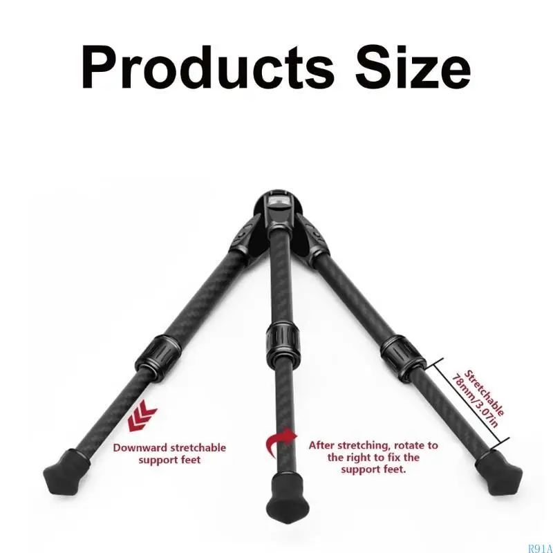 

R91A Mini Tripod for Travel and Indoor Photography with Carbon Fiber Construction