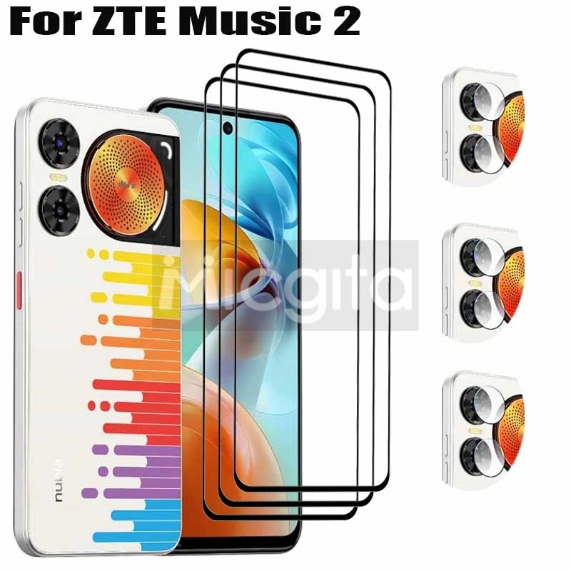 6-in-1 For ZTE nubia music2 Screen Protector Tempered glass film Anti-Scratch For nubia music 2 Soft fiber camer protector