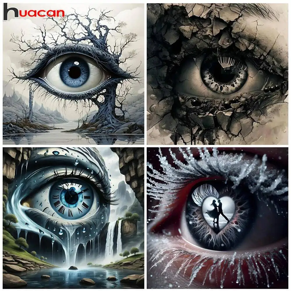 Huacan Diamant Malerei Set Tai Chi Sonnenblume volle quadratische runde Mosaik Stickerei Yin Yang Landschaft Wohnkultur