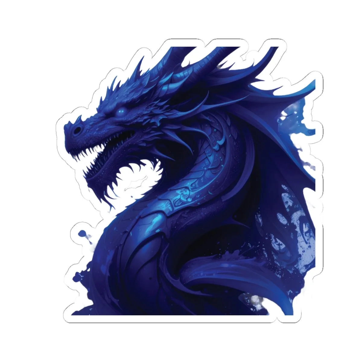 Blue Dragon Kiss-Cut Stickers Cute Bumper Truck Boat Laptop Waterproof Vinyl Decal Sticker Funny Aesthetic Cool