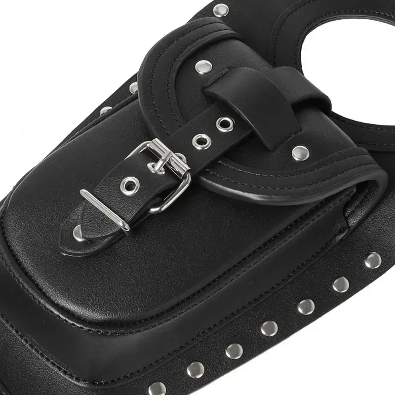 

New Motorcycle Fuel Tank Cover Panel Pad Bib Bag Pouch New for Sportster XL883 X48 1200 PU Leather Black