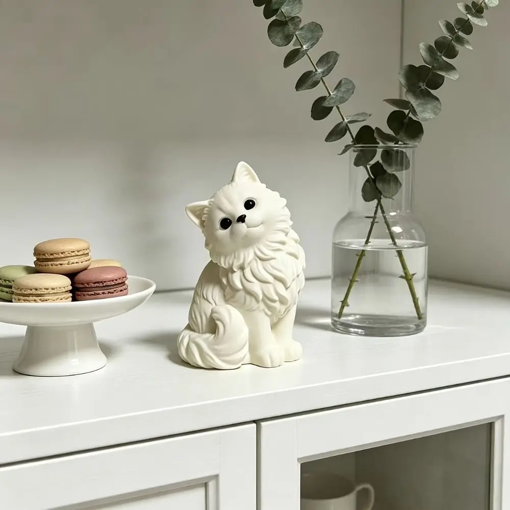 Funny 3D Printed Kitten Sculpture Cute Home Decoration Desktop Ornament Mini Size Cat Shape Crafts Christmas Gift