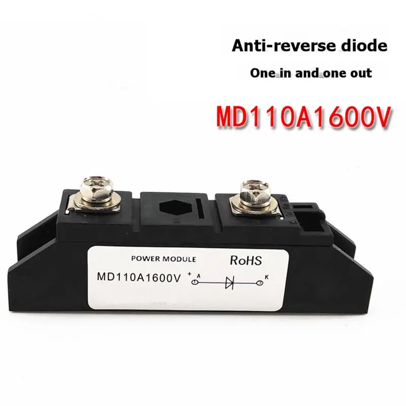 

Новый MD110-16 MD110A 1600В DC Диод обратной защиты от обратного тока для фотоэлектрических систем, одноканальный, 110А 1600В