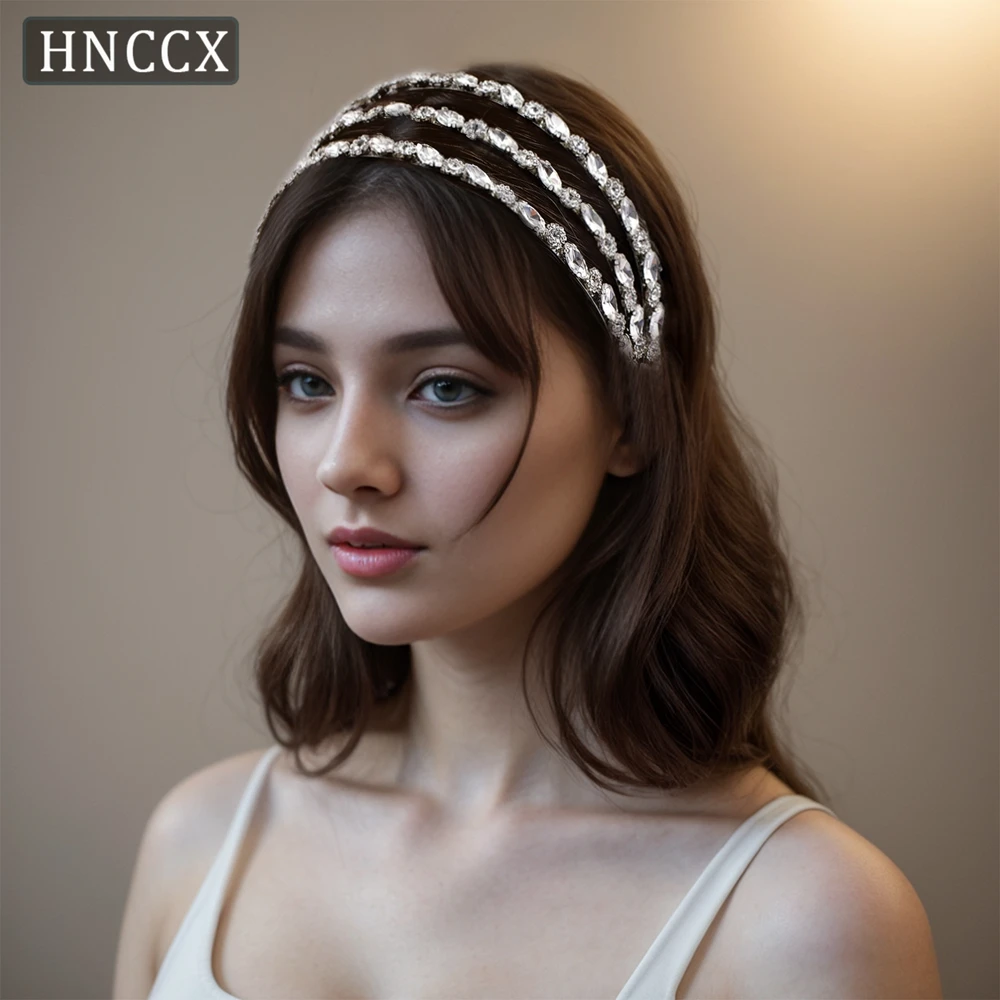 

Triple Layer Hairband with Rhinestones Bridal Wedding Hair Accessories Fashion Woman Party Jewelry Hair Hoops CP597