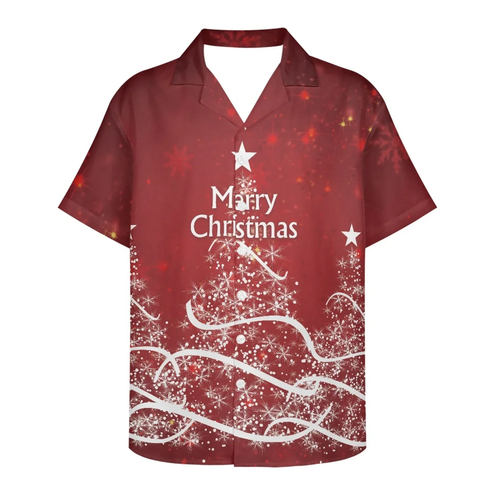 Christmas Design Store Holiday Atmosphere Staff Clothing Toyshop Loose Breathable Trendy Cool Fashion Hawaiian Shirts Beach