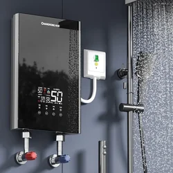 Electric water heater home bathroom thermostat small instantaneous hot fast hot shower bathroom rental with bath new