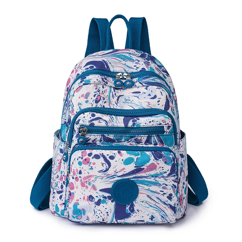 Nylon Women Backpack Girls Shoulder Bag Printed Flower Female Knapsack High quality Ladies Daypack Rucksack School Bag