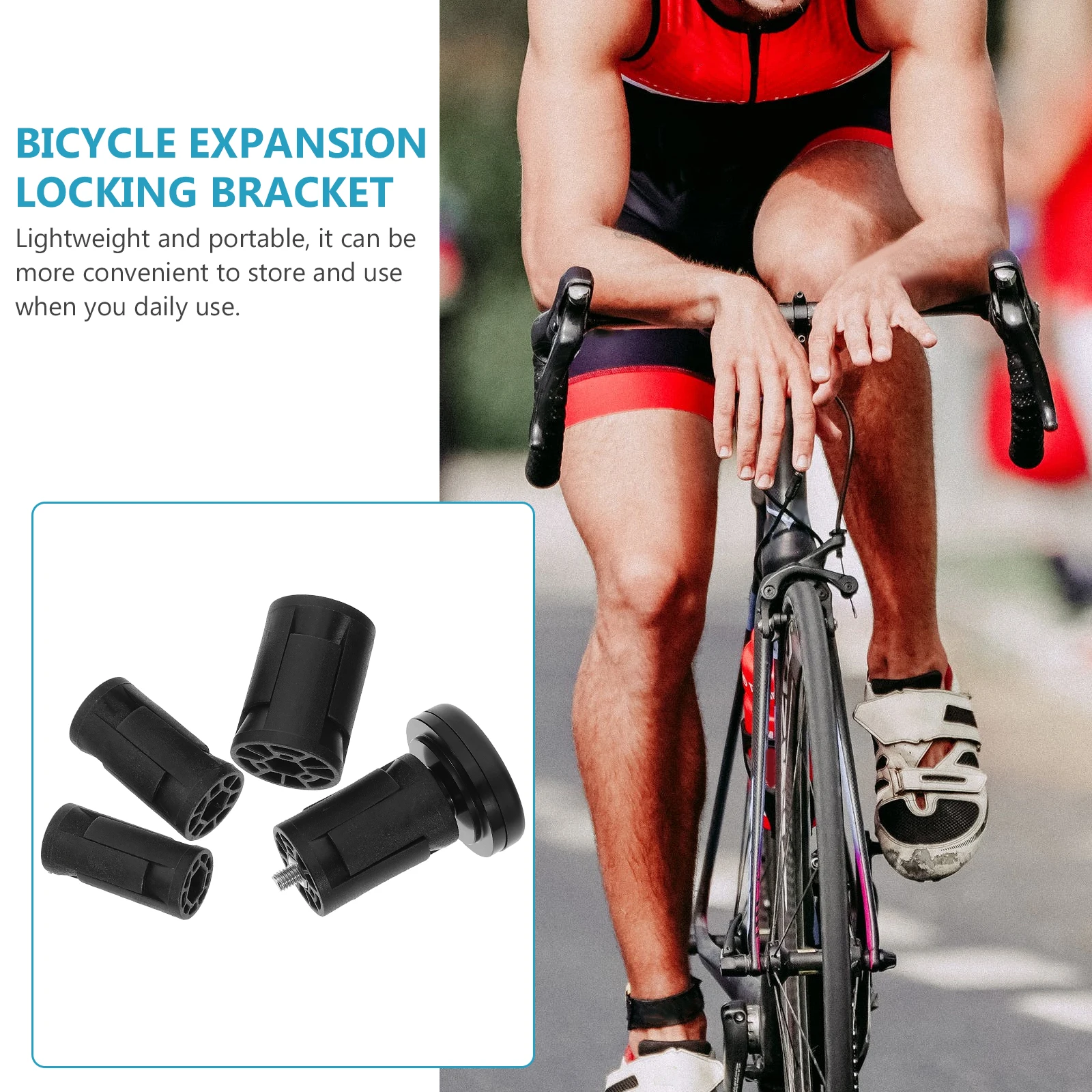 

1 set Front Protective Case Black Plastic Bike Bracket for Bicycle Fork Mount Durable Locking Design Scratch Resistant Universal