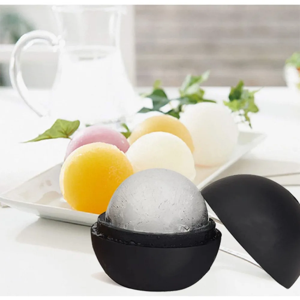 

2pcs Bar Tool Silicone Ice Hockey Mold Round DIY Ice Ball Maker Sphere Ice Cube Mold Cola