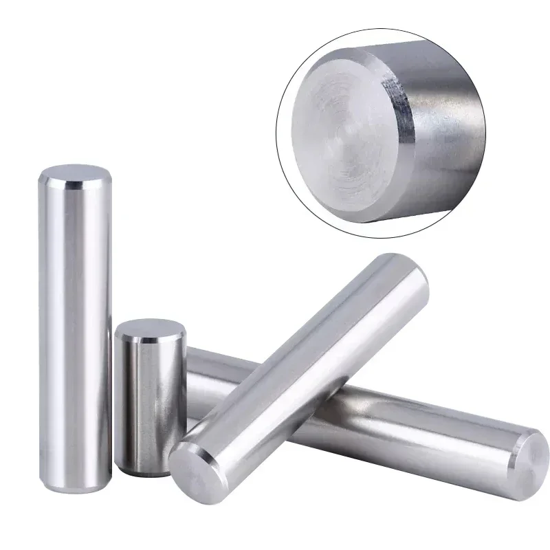 1000PCS 304 Stainless Steel Pin Double Chamfered Flat Head Cylindrical Pin Solid Locating Fixed Dowel Pin M1 M1.5 M2 M3 φ3-30MM