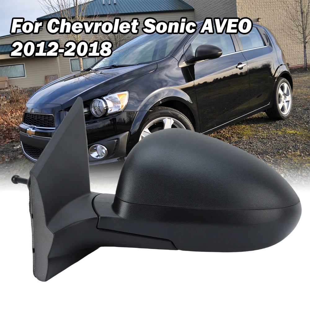 Side Rearview Mirrors Assembly For Chevrolet Sonic Aveo 2012-2018 Manual Leather Black Door Rearview Mirror Car Accessories