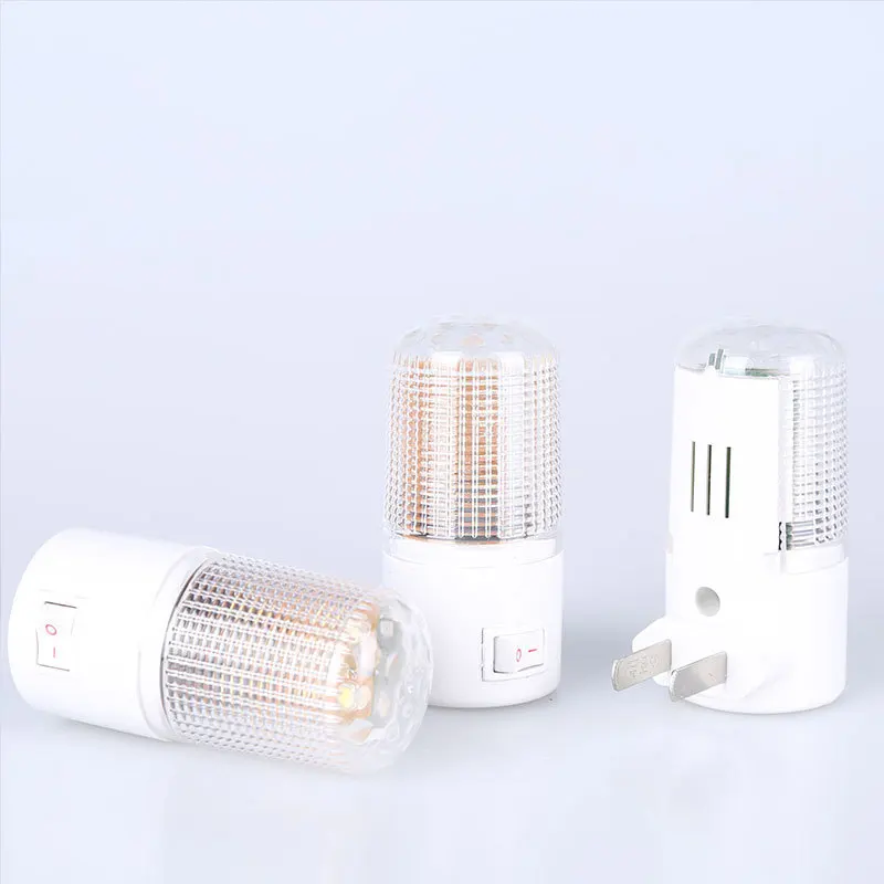 LED Night Lights EU Plug Lâmpadas de cabeceira Wall Mounted Energia-eficiente Iluminação Doméstica Luzes de Emergência Lâmpadas de parede