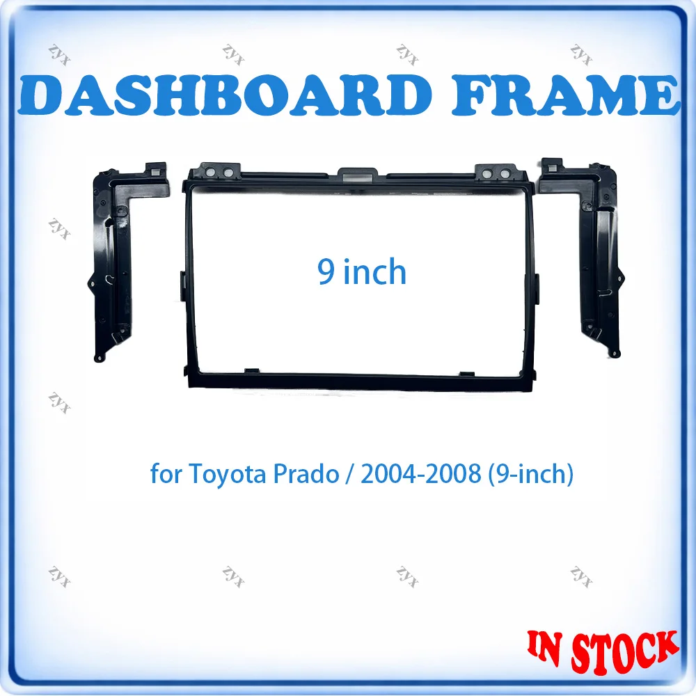 

Car Radio Fascia Frame For Toyota Prado 2004-2008 9 inch Stereo Panel Wiring Harness Power Cable
