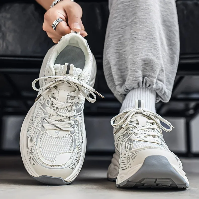 li-yuxin-men's-breathable-mesh-sports-shoes-summer-2026-new-style-running-casual-dad-shoes-low-cut-slip-on-rubber-outsole