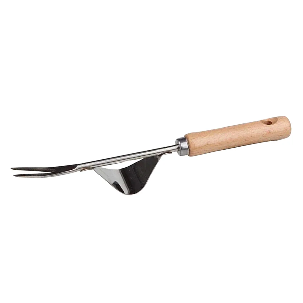 

Garden Weeding Fork Stainless Steel Manual Cultivator Ergonomic Handle Root Remover Extractor Small Gardening Tool