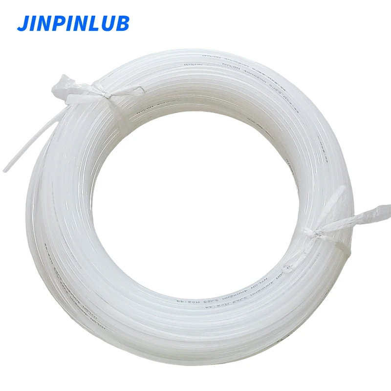 JINPINLUB PA6 Plastic Transparent Nylon Oil Tube Pneumatic Accessories 4/6/8mm For Machine Tool Lubrication