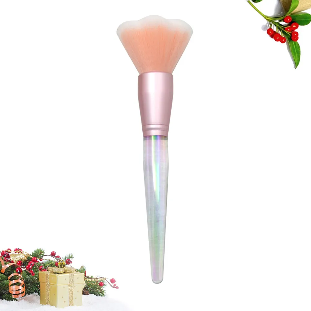 

Big Golden Round Head Cat Paw Makeup Brush Lightweight Portable Plastic Handle Loose Powder Foundation Brush