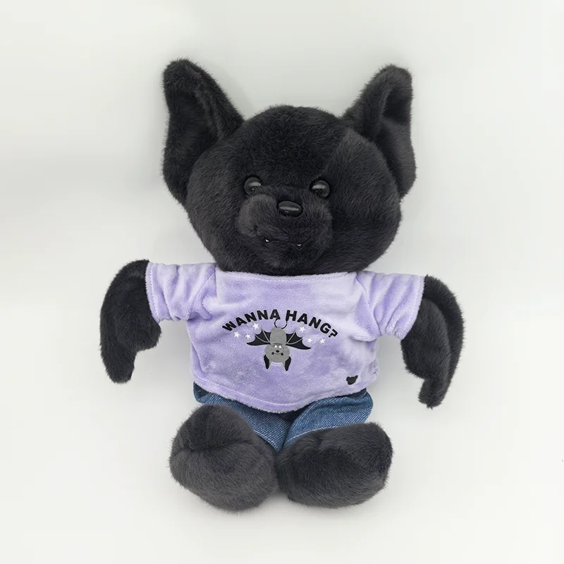 Ours en peluche chauve-souris Posable, jouet doux, animaux de compagnie mignons, poupée, cadeaux d'anniversaire, d'halloween et de noël, nouvelle collection 2025
