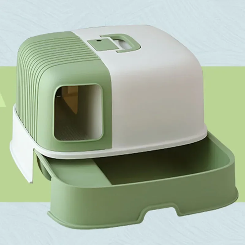 

Closed Cages Cat Bedpans Door Enclosure Toilet Container Hut Portable Anti Odors Cat Bedpans Covered