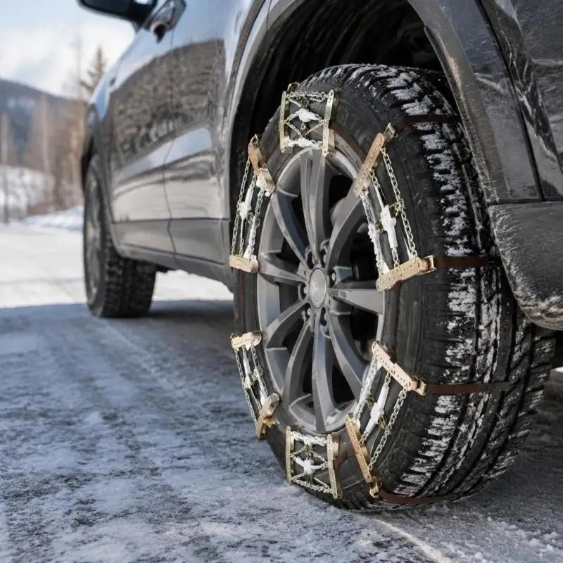 8-Chain Tire Set for Snow-Covered Streets and Muddy Dirt Terrain D7YA