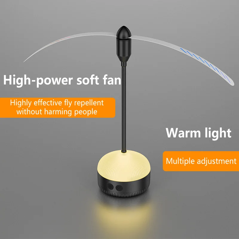 Portable Hanging Mosquito Repellent Fan Lamp Multi Angle Adjustable Insect Bug Repellent Device For Outdoor Camping Home Kitchen - view 3