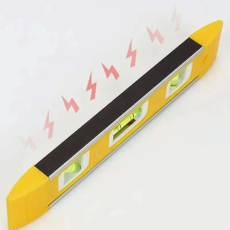 1PCS/2PCS Strong Magnetic Mini Three Type Level Gauge Aluminum Alloy Horizontal Bubble Aluminum Alloy Level Gauge Level Gauge