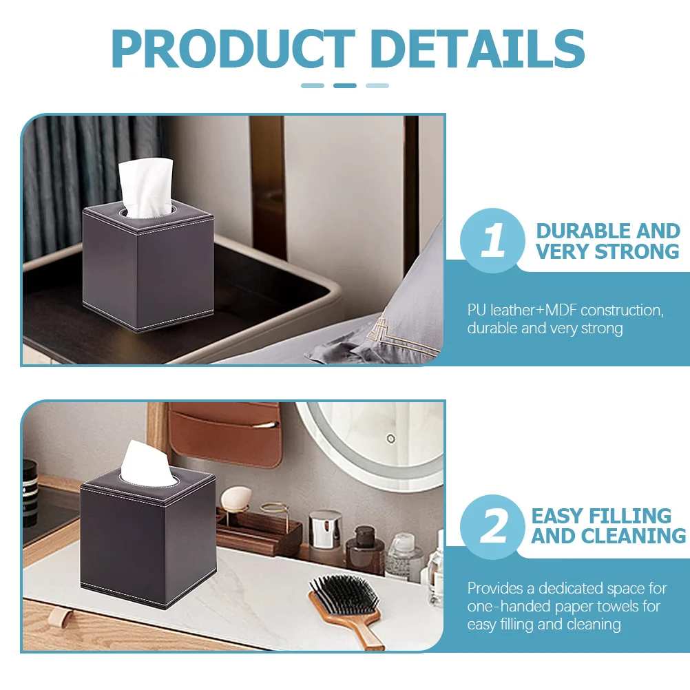 

Paper Box Holder Tabletop Storage For Home Office Bathroom Tissue Case Napkin Dispenser Tissue Storage Box