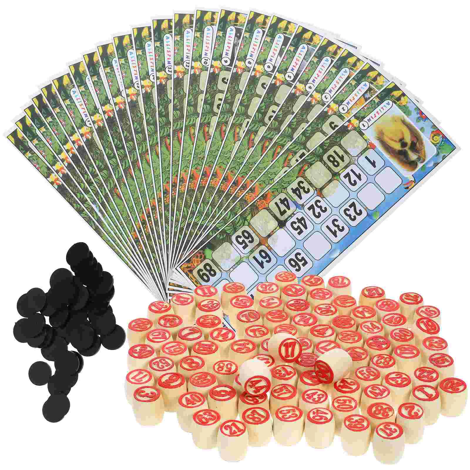 

Numbers Chess Game Bingo Interesting Cards And Toys Calling Papers Tickets Checkerboard Interactive Party